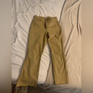 Ann Taylor Loft cropped jeans, mustard color, size 4, high waisted